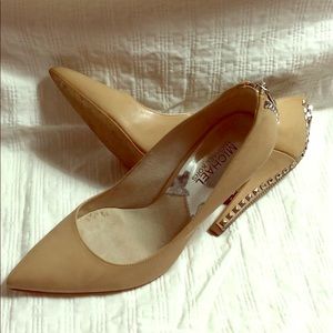 Nude Patent Leather Micheal Kors Pumps